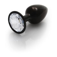 Ouch! Plug anal Round Gem - Pequeño - Gunmetal/Diamante, imagen 4
