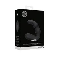 Ouch! Masajeador de próstata vibrador curvado con mando a distancia - Negro, imagen 2