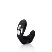 Ouch! Masajeador de próstata vibrador curvado con mando a distancia - Negro, imagen 7