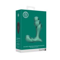 Ouch! Stacked - Masajeador de próstata vibrador con mando a distancia - Verde metálico, imagen 2