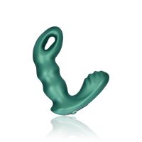 Ouch! Beaded - Masajeador de próstata vibrador con mando a distancia - Verde metálico, imagen 6
