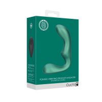 Ouch! Masajeador de próstata vibrador puntiagudo con mando a distancia - Verde metálico, imagen 2