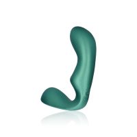 Ouch! Masajeador de próstata vibrador puntiagudo con mando a distancia - Verde metálico, imagen 6