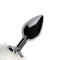 Ouch! Cola de zorro con plug anal de metal - Blanco, imagen 7