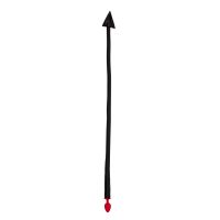 Ouch! Plug anal de silicona con cola Devil's Tail - Negro/Rojo, imagen 2