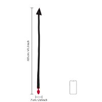 Ouch! Plug anal de silicona con cola Devil's Tail - Negro/Rojo, imagen 6