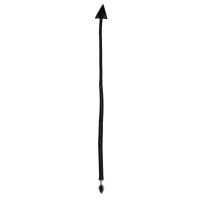 Ouch! Plug anal de metal con cola Devil's Tail - Negro, imagen 2
