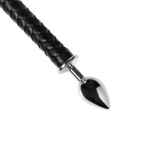 Ouch! Plug anal de metal con cola Devil's Tail - Negro, imagen 5