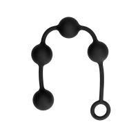 Ouch! Bolas anales de silicona - Medium - Negro, imagen 4