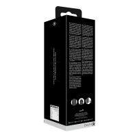 Ouch! Máquina sexual de mano de silicona líquida con vibración y embestida - Negro, imagen 7