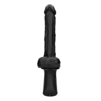 Ouch! Máquina sexual de mano de silicona líquida con vibración y embestida - Negro, imagen 4