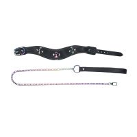 Ouch! Venice Collection - Collar con correa - Negro, imagen 2