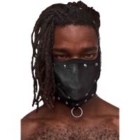 Male Power Triton - Máscara con cuello ajustable y anillo frontal - Una talla - Negro