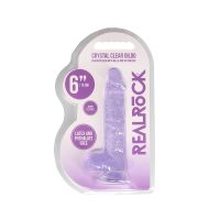RealRock Dildo realista con testículos - 15 cm - Morado, imagen 6