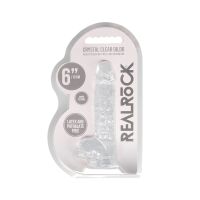 RealRock Dildo realista con testículos - 15 cm - Transparente, imagen 6