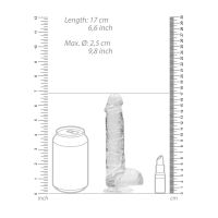 RealRock Dildo realista con testículos - 15 cm - Transparente, imagen 7
