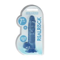RealRock Dildo realista con testículos - 17 cm - Azul, imagen 6