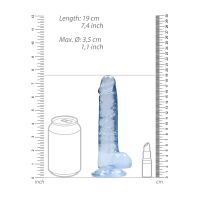 RealRock Dildo realista con testículos - 17 cm - Azul, imagen 7