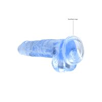RealRock Dildo realista con testículos - 21 cm - Azul, imagen 4