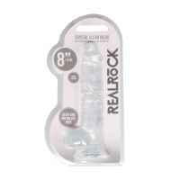 RealRock Dildo realista con testículos - 21 cm - Transparente, imagen 6
