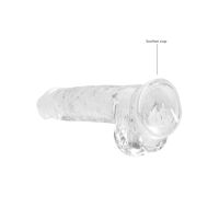 RealRock Dildo realista con testículos - 21 cm - Transparente, imagen 4
