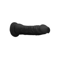 RealRock Dildo sin testículos - 20 cm - Negro, imagen 4
