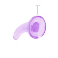 RealRock Dildo de cristal transparente con ventosa - 11,5 cm - Morado, imagen 3