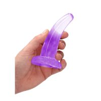 RealRock Dildo de cristal transparente con ventosa - 11,5 cm - Morado, imagen 5