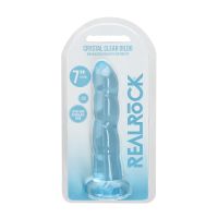 RealRock Dildo no realista con ventosa - 17 cm - Azul, imagen 4