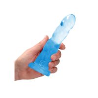 RealRock Dildo no realista con ventosa - 17 cm - Azul, imagen 3