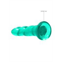 RealRock Dildo de cristal transparente con ventosa - 17 cm - Turquesa, imagen 3