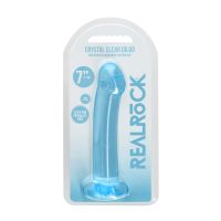 RealRock Dildo no realista con ventosa - 17 cm - Azul, imagen 2