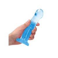 RealRock Dildo no realista con ventosa - 17 cm - Azul, imagen 5