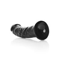 RealRock Dildo realista curvado con ventosa - 15,5 cm - Negro, imagen 4