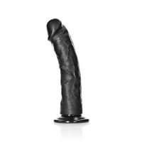 RealRock Dildo realista curvado con ventosa - 20,5 cm - Negro, imagen 3