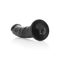 RealRock Dildo realista curvado con ventosa - 20,5 cm - Negro, imagen 4