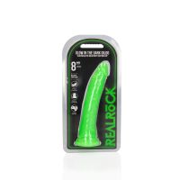 RealRock Dildo realista fino que brilla en la oscuridad con ventosa - 20 cm, imagen 2