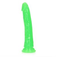 RealRock Dildo realista fino que brilla en la oscuridad con ventosa - 20 cm, imagen 4