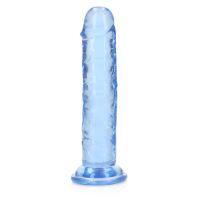 RealRock Dildo realista recto con ventosa - 14,5 cm - Azul, imagen 3