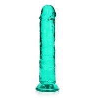RealRock Dildo realista recto con ventosa - 20 cm - Turquesa