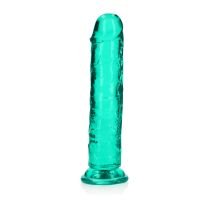 RealRock Dildo realista recto con ventosa - 20 cm - Turquesa, imagen 4