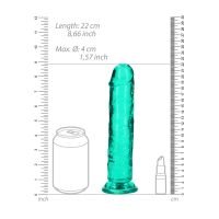RealRock Dildo realista recto con ventosa - 20 cm - Turquesa, imagen 7