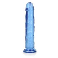 RealRock Dildo realista recto de cristal transparente con ventosa - 23 cm, imagen 3