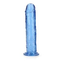 RealRock Dildo realista recto de cristal transparente con ventosa - 23 cm, imagen 4