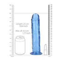 RealRock Dildo realista recto de cristal transparente con ventosa - 23 cm, imagen 6