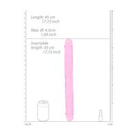 RealRock Dildo doble realista - 45 cm - Cristal transparente, imagen 5