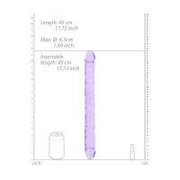 RealRock Dildo doble realista - 45 cm - Morado, imagen 5
