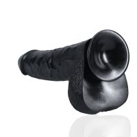 RealRock Extra Large Dildo recto con testículos - 33 cm - Negro, imagen 5