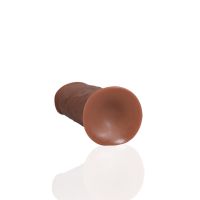 RealRock Extra Thick Dildo realista sin testículos - 20,3 cm - Tostado, imagen 4