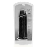 RealRock Extra Thick Straight Dildo sin testículos - 25,4 cm - Negro, imagen 3
